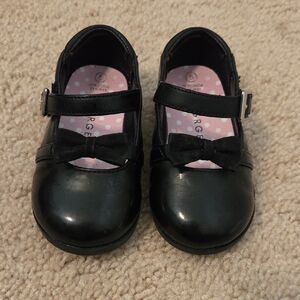 George Black Kids Dress Shoes with Bow